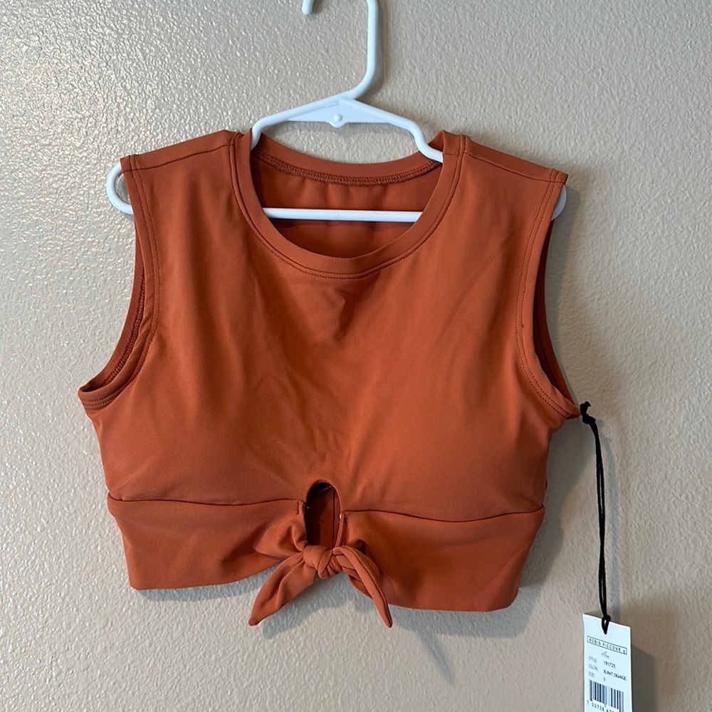 NWT Robin Piccone Ava Burnt Orange tank bikini size small